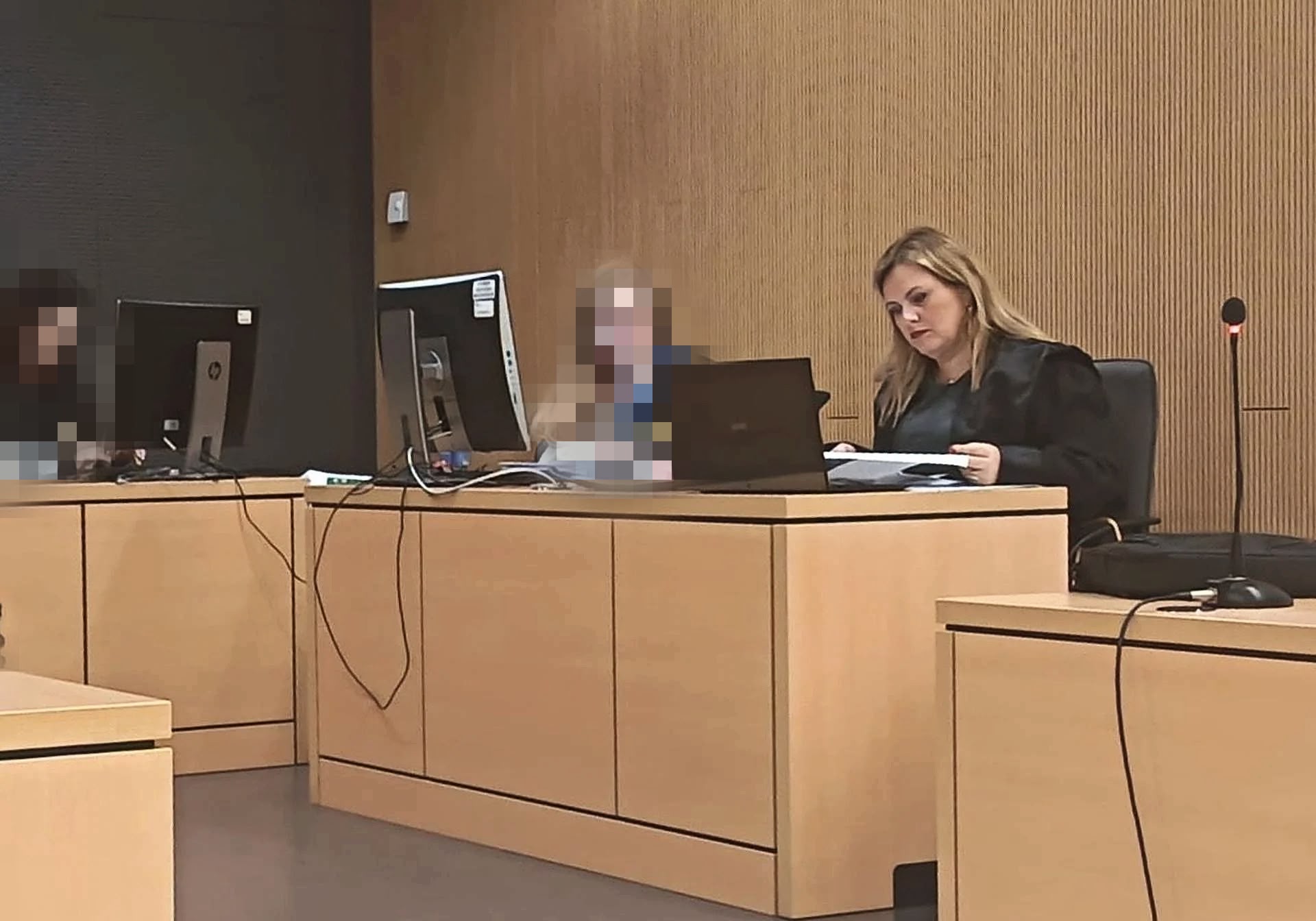 Sala de vistas durante un juicio por abusos sexuales